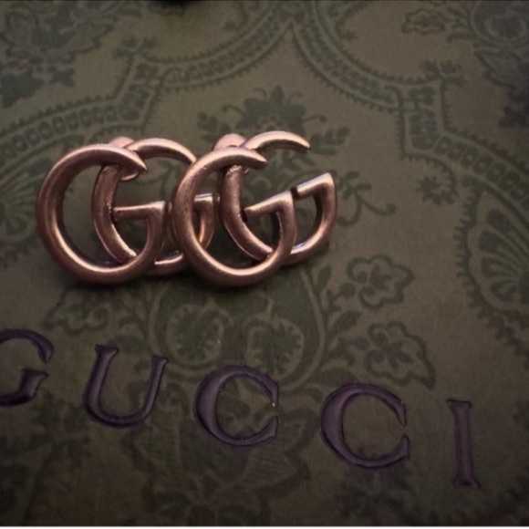 Gucci Gold-Tone GG Logo Earrings - Picture 12 of 12